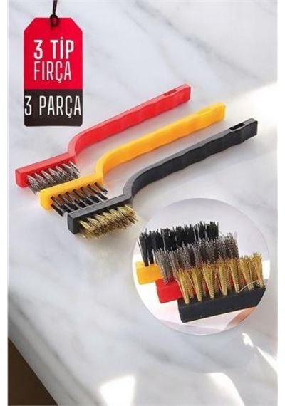 Mutfak Fırça Seti 3 Değişik Uçlu