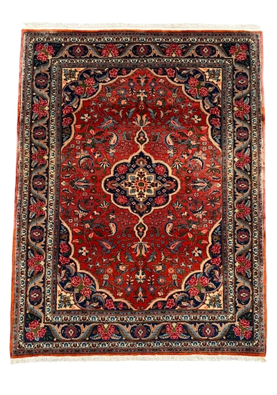 El Dokuma Sıfır İran Halısı 113x150 Koyu Kiremit %100 Yün Halı
