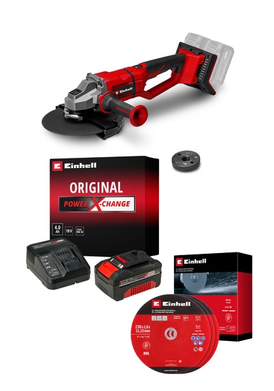 Einhell Axxio 36/230 Q Akülü Taşlama 2 18V Twinpack 4AH Starter Kit Metal Kesme Diski Dahil