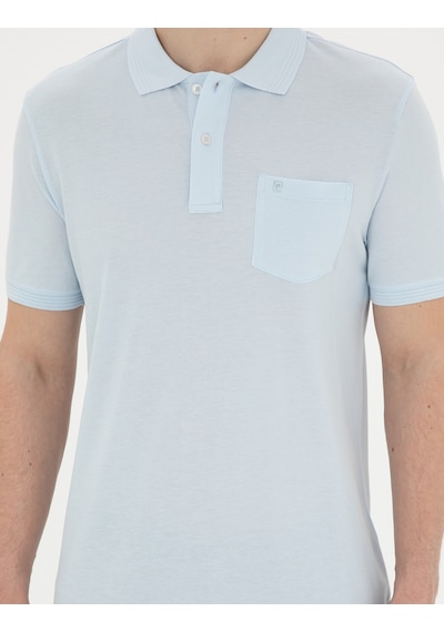 Pierre Cardin Erkek Buz Mavisi Tişört Basic 50280753-vr095 Buz Mavi