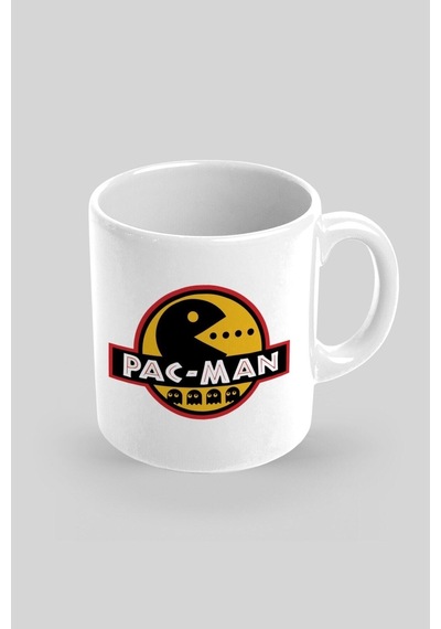 Pacman Baskılı Kupa Bardak Beyaz