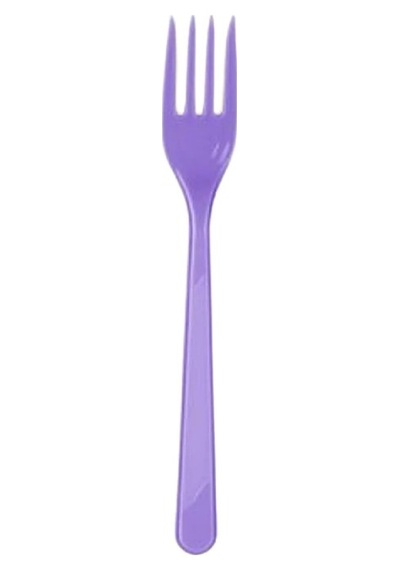 Happy Party Lila Plastik Çatal 25 Li Partiler Ve Özel Günler İçin Tek Kullanımlık Açık Mavi