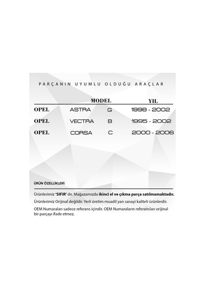 Opel Astra G, Vectra B, Corsa C İçin Vites Topuzu Diğer