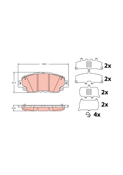 Ön - 165 - Fren Balata Toyota Corolla Cross 1.8l 2zr-fxe Hybrid - Dpmıx-hb - Zvg12 22-