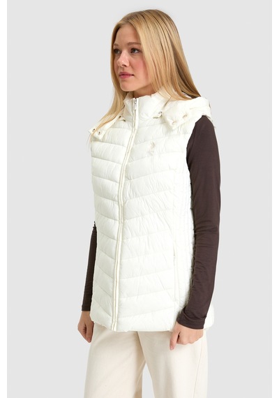 U.S. Polo Assn. Kadın Krem Yelek 50326196-vr256 İnci