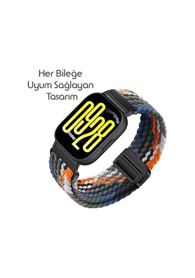 Örgü Loop Kumaş Kordon Xiaomi İle Uyumlu Redmi Watch 5 Active/redmi Watch 5 Lite/watch 2/2pro/s3/s1/s1pro/s1 Active İçin Manyetik Tokalı Terlemeye Karşı Elastik Kumaş Kayış