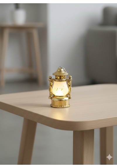 7 Cm Ledli Dekoratif Fener Altın Gümüş Anahtarlık Pilli Masa Üstü Süs Diğer