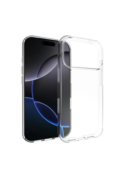 Apple Uyumlu  iPhone 17 Pro Max Lüx Şeffaf Silikon - Şeffaf