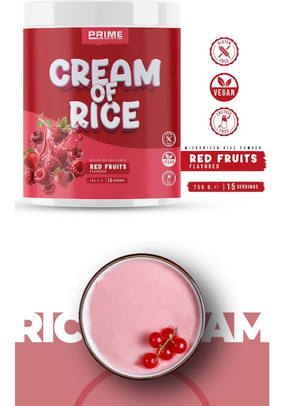 Prime Nutrition Cream Of Rice 750 Gram Red Fruits Kırmızı Meyve Aromalı