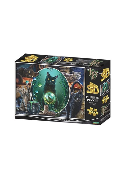 Prime 3d - Sihirli Kediler 500 Parça Yetişkin Puzzle 10411