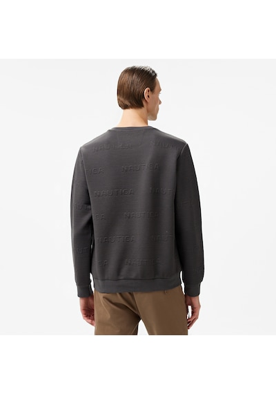 Nautica Erkek Gri Regular Fit Sweatshirt Düz K37225t Gri