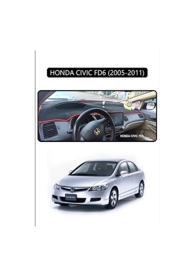 Honda Cıvıc Fd6 2005-2011torpido Koruma Halısı Siyah Kenar
