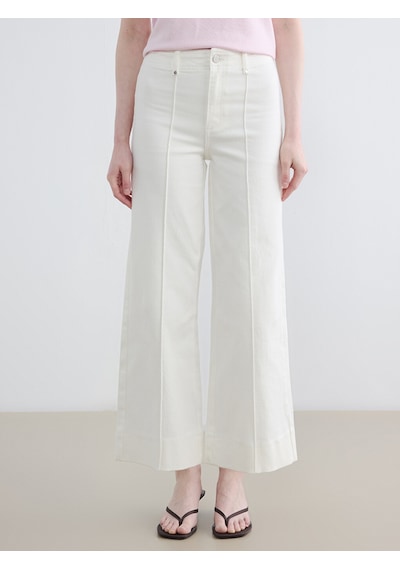 Lcw Modest Ekru Wideleg Fit Kadın Jean Pantolon