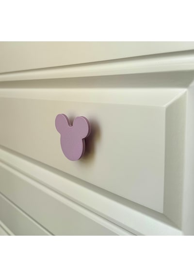 Pomerol Mor Mouse Dolap Kulpu - Çocuk Odası, Mutfak Ve Banyo İçin Modern, Şık Ve Dayanıklı Mobilya Kulp, Dh
