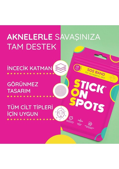 Stıck On Spots Sos Band Sivilce/akne Bandı 15 Parça