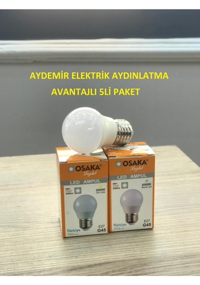 Osaka 6W E27 Led Top Ampul Avantajlı 5Li Paket Beyaz