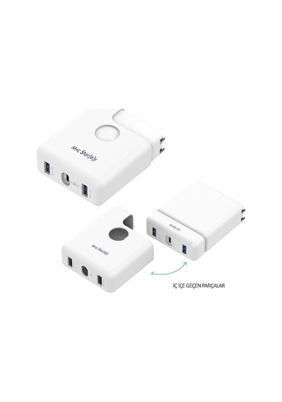 Usb Çoğaltıcı Çoklayıcı Usb-C Şarj Aleti Kılıfı Usb-C 61W-87W