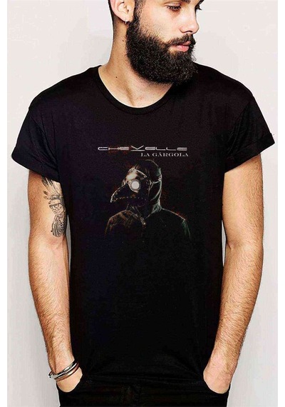 Chevelle La Gargola Baskılı Siyah Erkek Tshirt