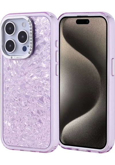 Apple Uyumlu iPhone 15 Pro Kılıf Taşlı Tasarımlı Zore Kapi Kapak 1