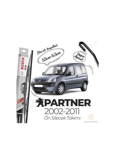 Peugeot Partner M5 Ön Silecek Takımı 2002-2011 Bosch Eco