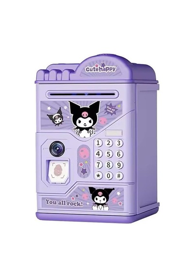 Kuromi Elektronik Atm Kumbara, Şifreli Ve Parmak İzi Korumalı, Müzikli, Mor