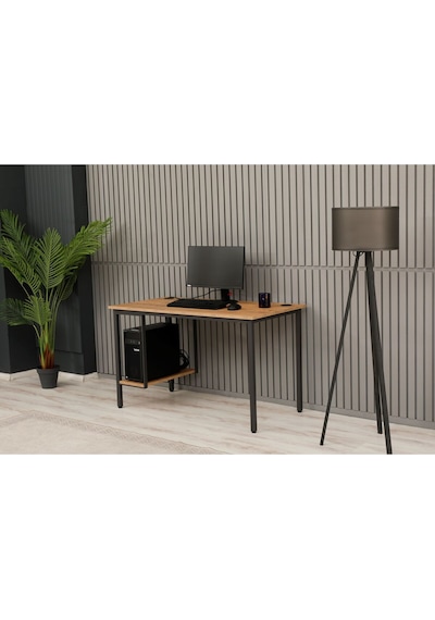 Sehpol Bilgisayar Masası Sağ Sol Yönlü Pc Kasa Raflı 125x65x75 Cm Antrasit Atlantik Çam Sehpol Bilgisayar Masası Sağ Sol Yönlü Pc Kasa Raflı 125x65x75 Cm Antrasit Atlantik Çam