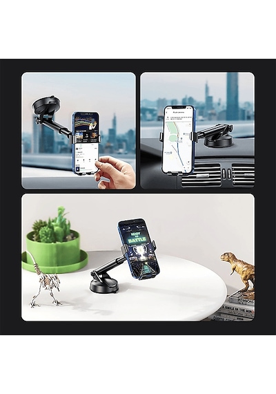 Ugreen Ayarlanabilir Kollu Araç İçi Vantuzlu Telefon Tutacağı - Siyah