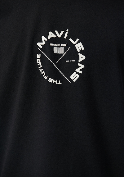 Mavi - Mavi Jeans Baskılı Siyah Tişört 0611719-900 Siyah