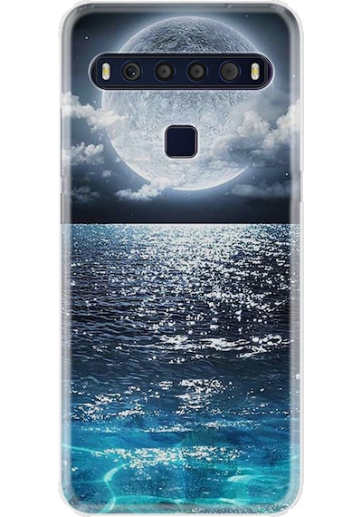 Tcl 10L Kilif Desenli Silikon Kilif Great Moon 1301 499458074