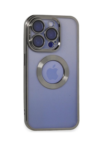 Apple İphone 15 Pro Kılıf Slot Silikon - Titan Gri Çok Renkli