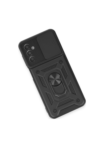 Samsung Galaxy  Uyumlu,  M14 5g Kılıf Pars Lens Yüzüklü Silikon - Siyah