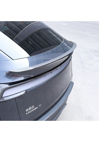 Tesla Juniper Arka Tampon Pro Tip Spoyleri Spoiler Mat Karbon Kaplama Siyah