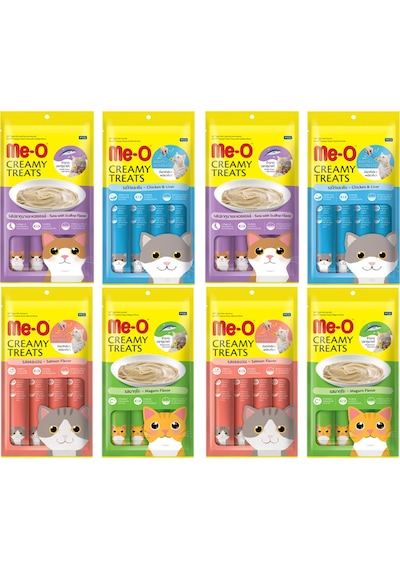 Me-O Karışık Sıvı Yetişkin Kedi Ödülü 8'li 4 x 15 G