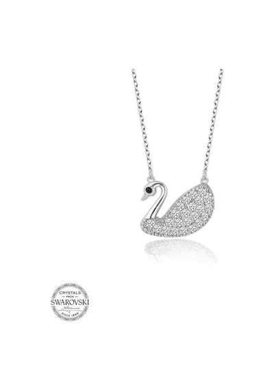Swarovski Taşlı Gümüş Kuğu Kadın Kolye (551180804)