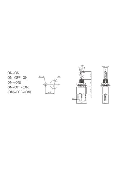 Ic-142 Toggle Switch Yaylı On-Off-Mom 6Mm Mts-113