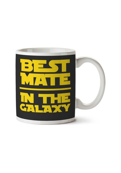Star Wars Best Mate In Galaxy İki Tarafı Baskılı Kupa Bardak Çok Renkli