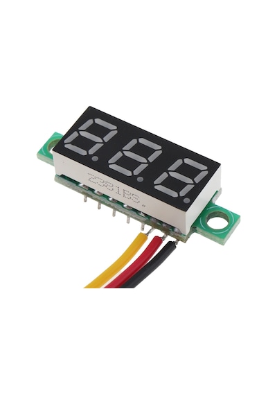 Alkatronik-Voltmetre 0.28' 0-100V Mavi 3 Telli Dijital Led Gösterge Voltaj