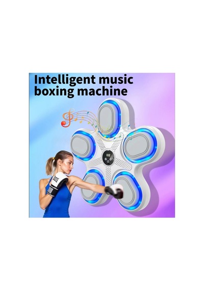 Bluetooth Hoparlör Özellikli Duvar Boks Makinesi Müzikli Box 9 Mod Seviye Ve Ritim Ayarlı Led Işıklı Şarjlı Box Standı
