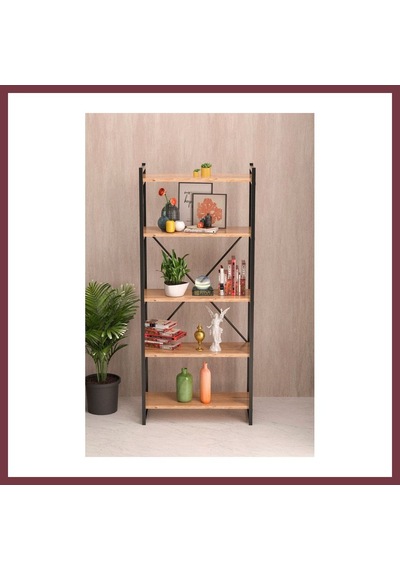 Storeşahin 5 Raflı Metal Kitaplık Ceviz 180 Cm Shn0720 Storeşahin 5 Raflı Metal Kitaplık Ceviz 180 Cm Shn0720