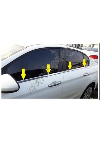 Markadan Fiat Egea Sedan Krom Cam Çıtası 2015 Sonrası 4 Parça Pas