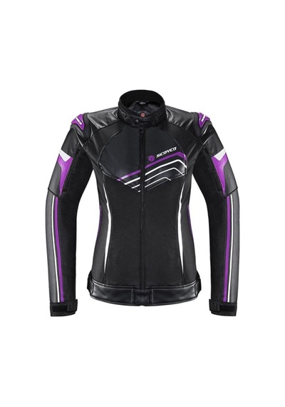 Motoanl Motosiklet Kadın Montu 4 Mevsim Maxdura 600-d Dayanıklı Kumaş Ve Deri Women Motor Mont Black Purple
