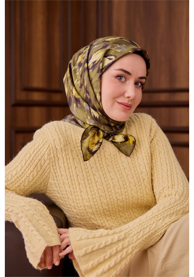 Silk Home Twill İpek Eşarp 11492-32 Haki Yeşili