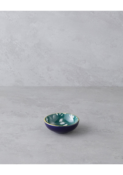 English Home Plantopia Porselen Çerezlik 9 Cm Lacivert-yeşil