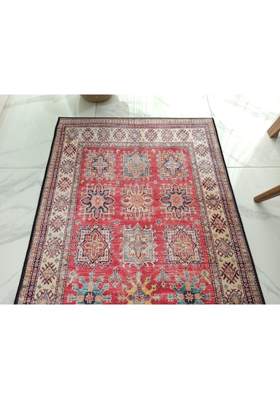 Geleneksel Kilim Desenli Kırmızı Ve Bej Etnik Halı - 14921ou Kırmız