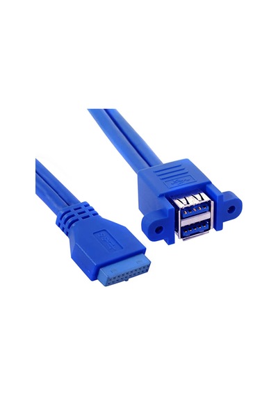 2 Port Usb 3.0 Dişi To 20 Pin Dişi Anakart Vidalı Panel Tip Kablo