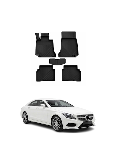 Mercedes Cls C218 2010-2018 Uyumlu 4d Havuzlu Paspas Kauçuk Siyah 5 Parça
