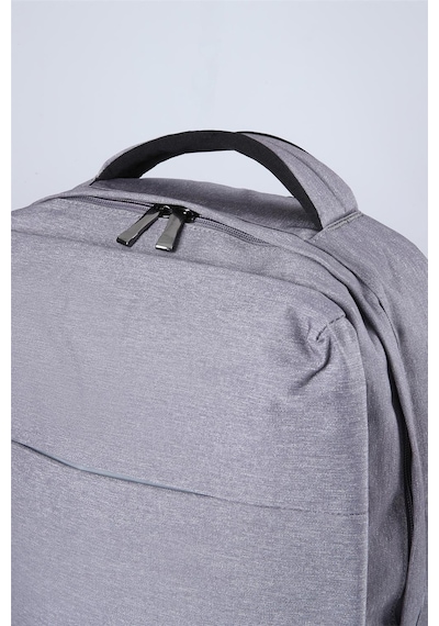 Ççs 51471 Unisex Laptop Bölmeli Çok Gözlü Seyahat Business Gri Sırt Çantası Gri