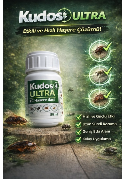 Kudos Ultra Ec Haşere İlacı 50 Ml Kene, Sivrisinek, Karasinek, Tahtakurusu, Hamamböceği