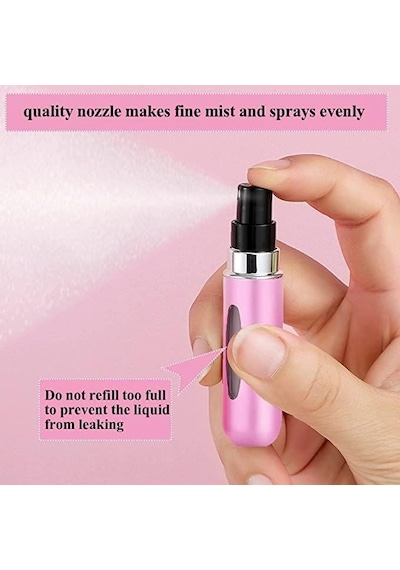 Parfüm Püskürtücü, Doldurulabilir 5 Adet Seyahat Parfümü Şişesi, Mini 5 Ml Atomizör Sprey Şişes
