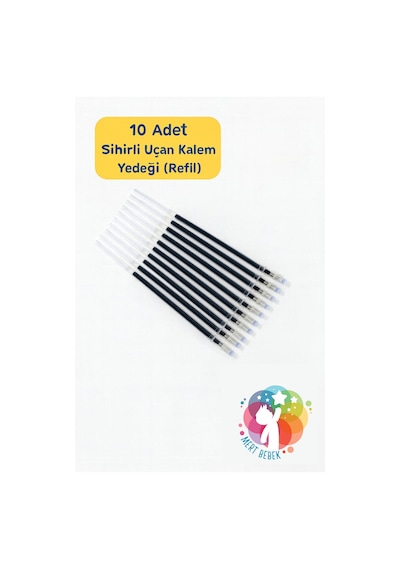 Sihirli Uçan Kalem İçi 10'lu Yaz-sil Refill Uç Oluklu Yazı Kitabı Yedek Mürekkep